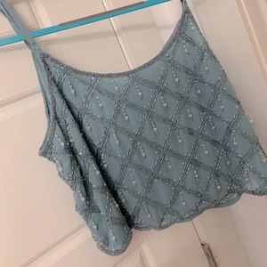 Sequined crop top